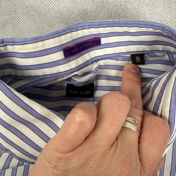 Size 16 Paul Smith Stripey shirt long sleeved - Picture 2 of 3